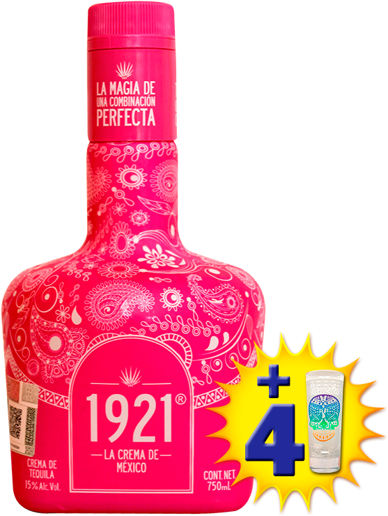 Download 1921 Tequila Creme 750ml Mexican Pink Irresistible PNG Image ...