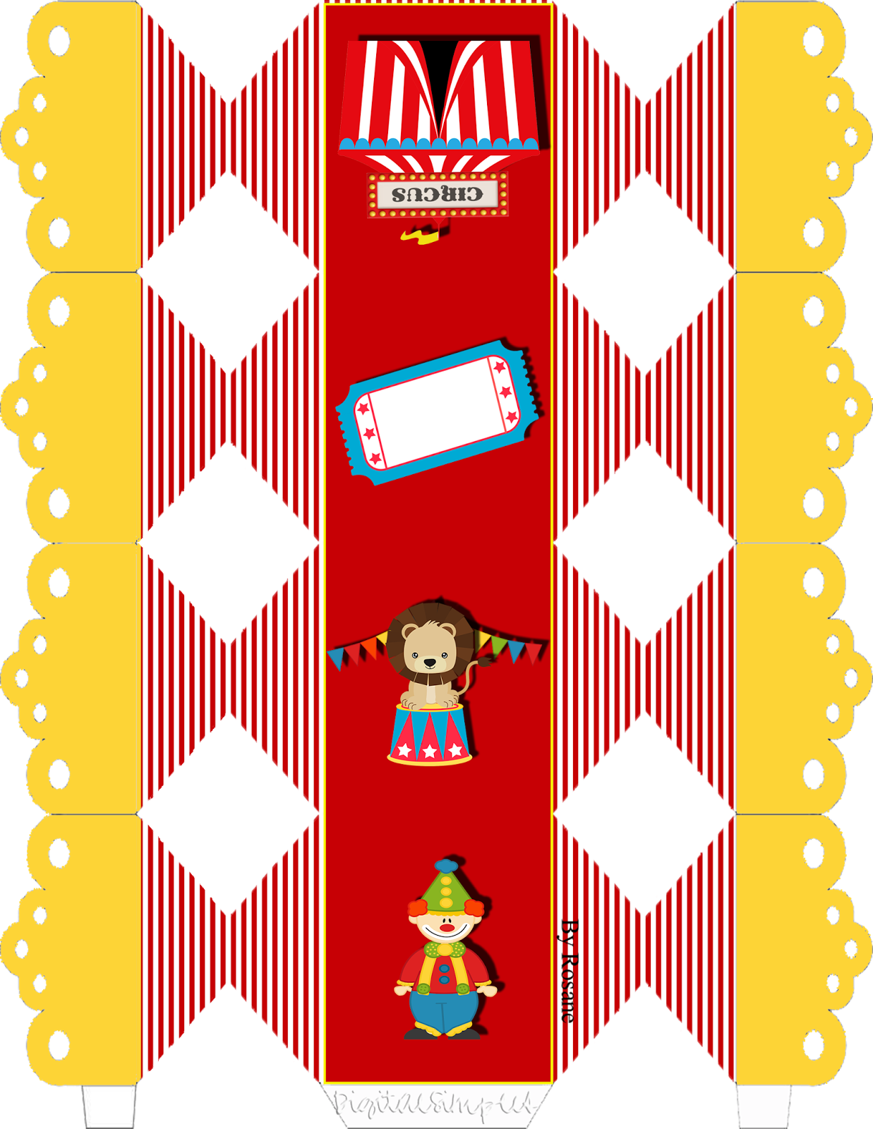 Caixa Bala Tema Circo (1237x1600), Png Download