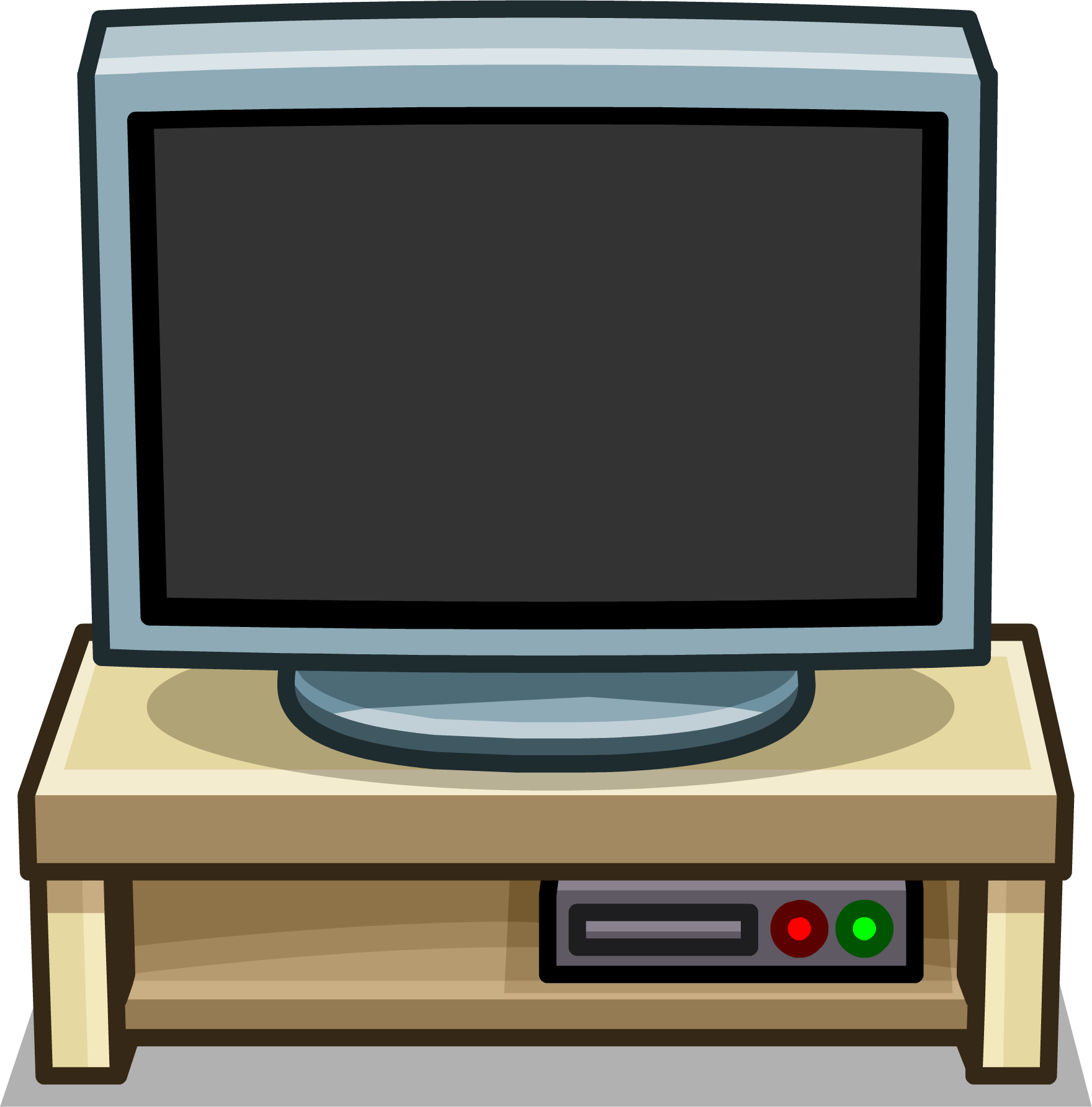 Gray Tv Stand Sprite 001 - Sprite Tv (1760x1785), Png Download