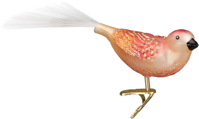 Old World Christmas Just Peachy Song Bird Glass Ornament - Putti Fine Furnishings (900x900), Png Download