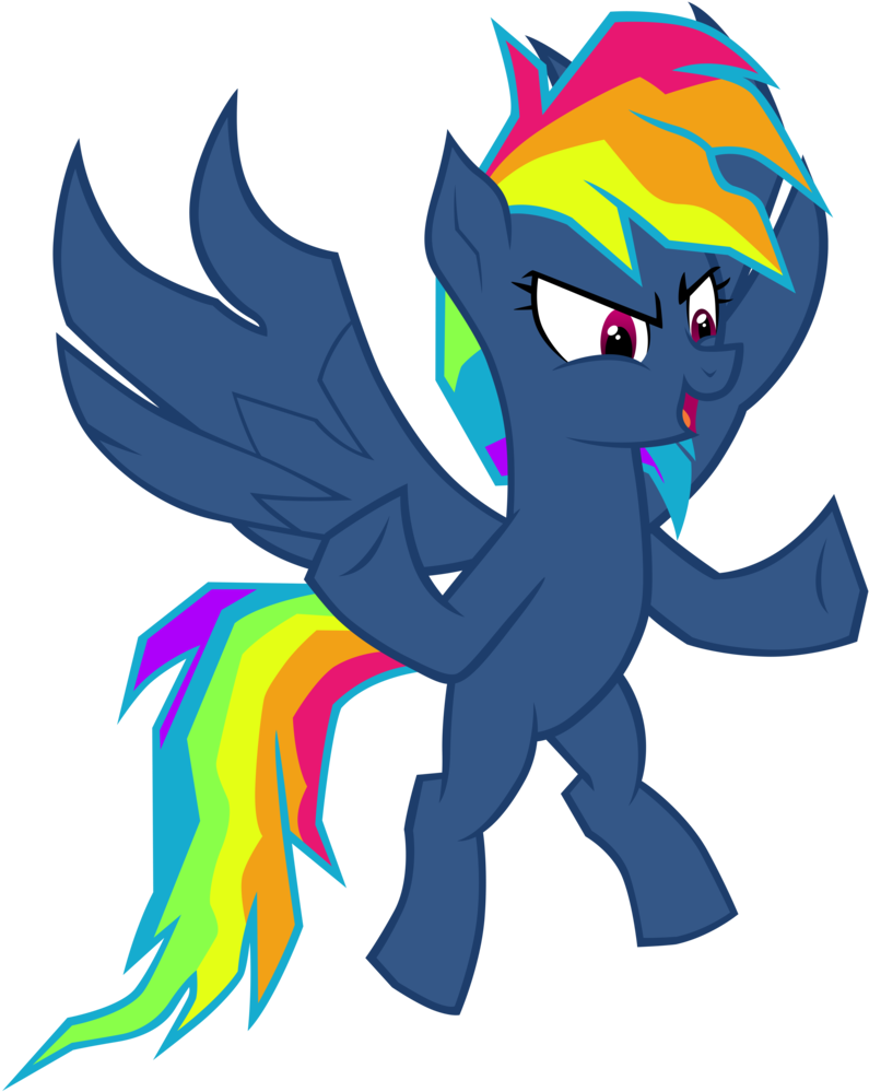 Pegasus Transparent Evil Library - My Little Pony Evil Rainbow Dash (819x1024), Png Download