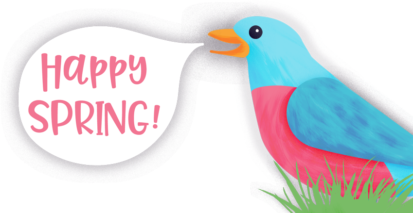 Image Free Stock Hummingbird Clipart Spring Robin - Spring Png (1000x467), Png Download