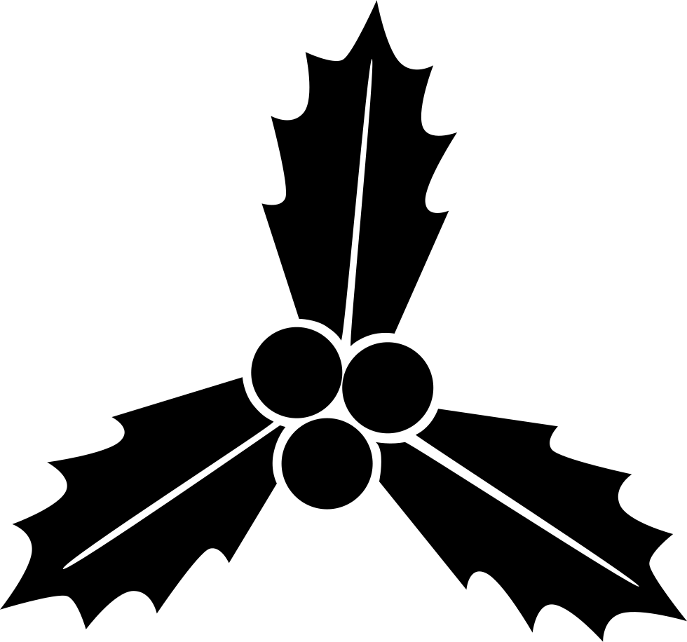 Image Black And White Mistletoe F Svg Png Icon Free - Mistletoe (980x916), Png Download