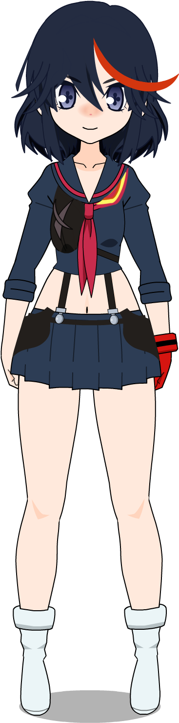 Ryuko Matoi [ Export] By Babys-nerdorito - Kisekae Ryuko Matoi (400x1493), Png Download