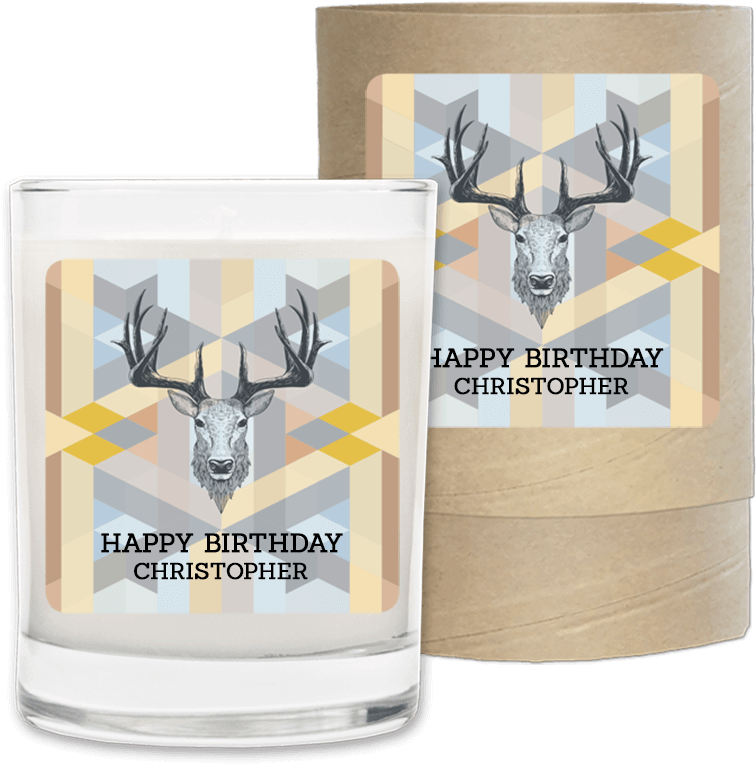 Happy Birthday Rustic Deer - Oh Deer Tea Towel By Onebellacasa, White (900x900), Png Download