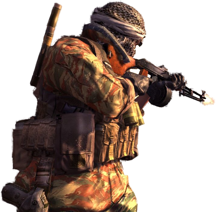 Terrorist Firing Evo Evolutionary - Call Of Duty Modern Warfare (705x693), Png Download