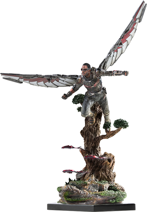 Falcon Statue - Iron Studios Bds (480x677), Png Download