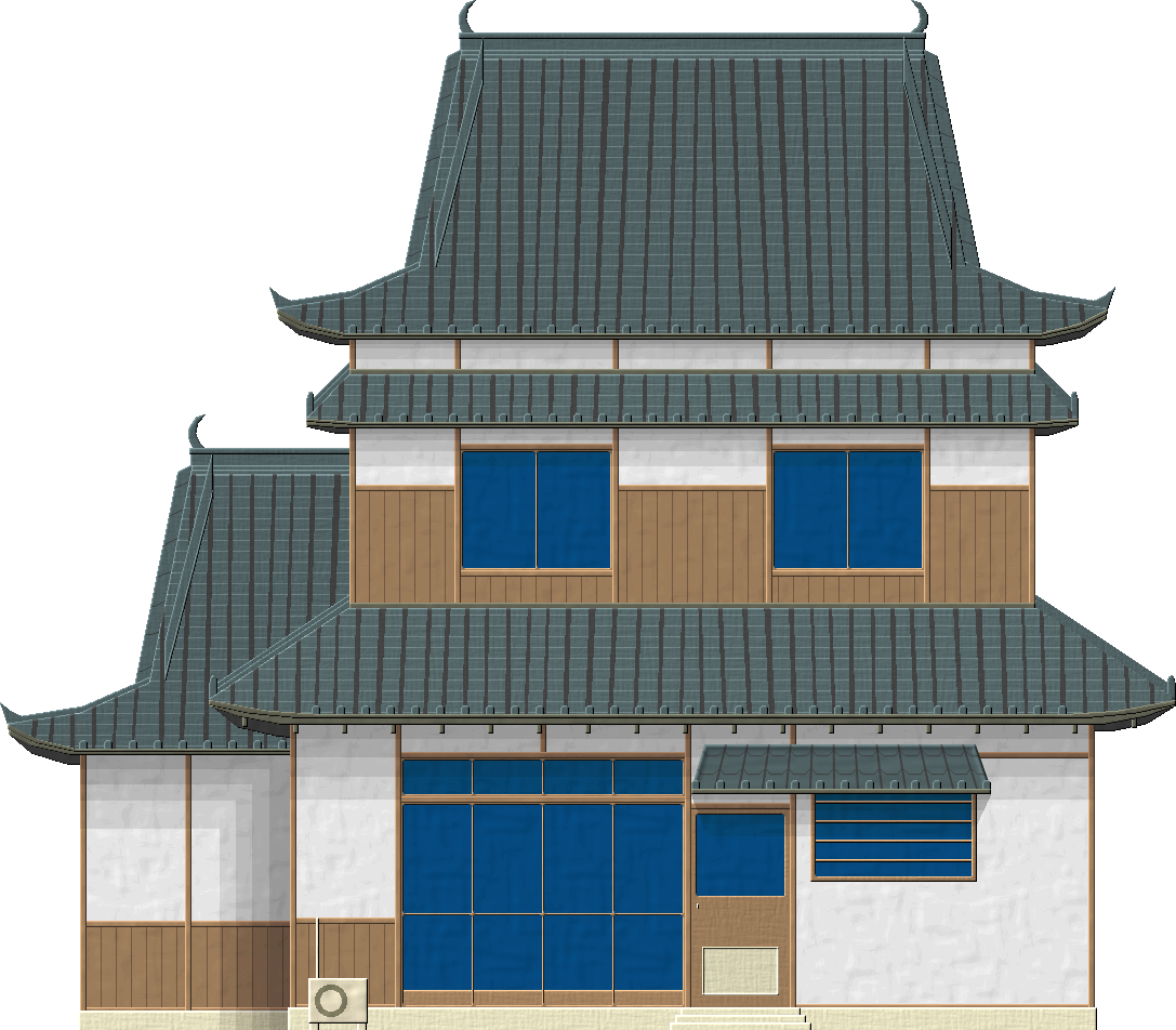 Traditional Japanese House Models (1087x952), Png Download