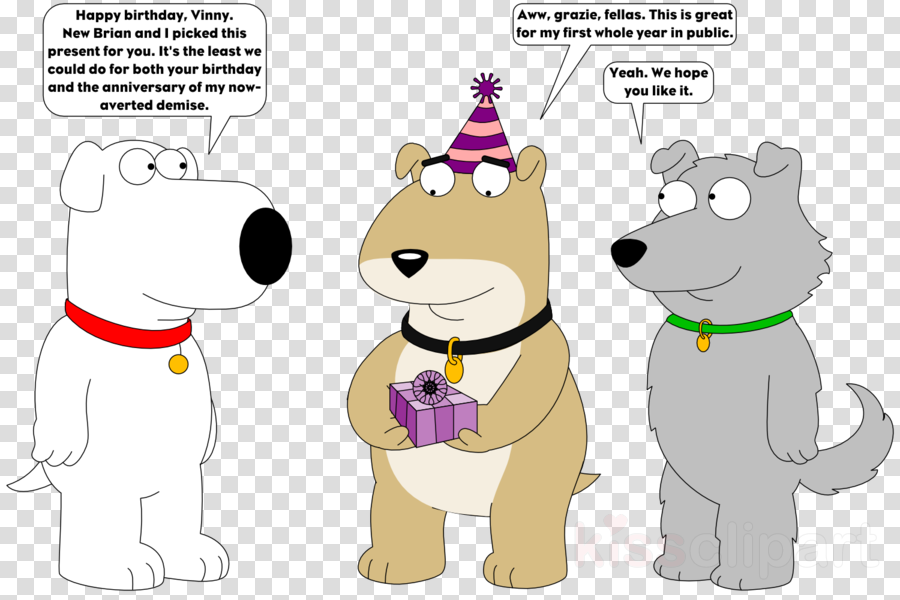 Happy Birthday Brian Family Guy Clipart Brian Griffin (900x600), Png Download