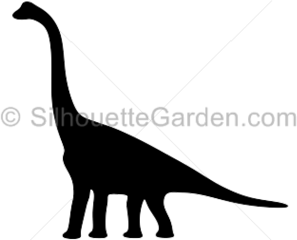 Brachiosaurus Silhouette (640x480), Png Download