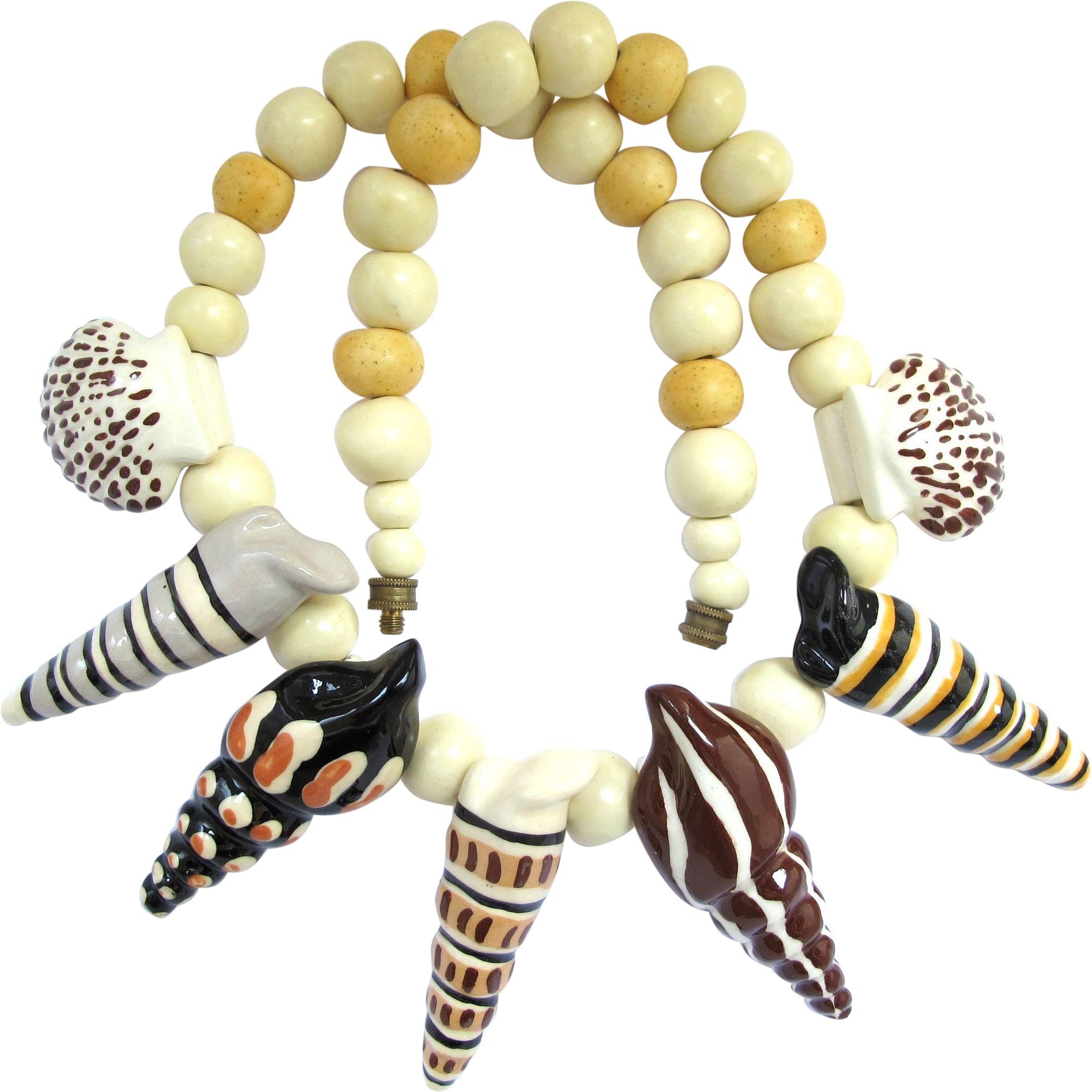 Flying Colors Ceramic Sea Shells Necklace - Bead (1894x1894), Png Download