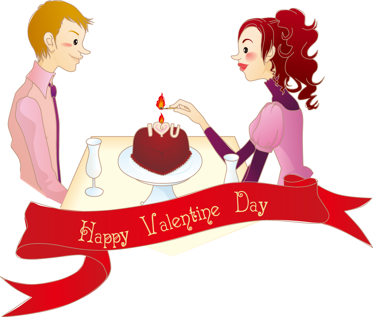 Download Valentines Day Romance Love Wallpaper Cartoon Couple - Desenhos  Românticas De Casais PNG Image with No Background 