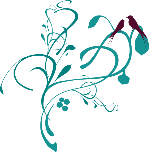 Clip Art Flowers And Vines - Vines Clip Art (582x596), Png Download