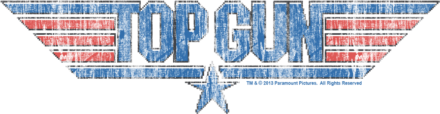 Top Gun 8 Bit Logo Youth T Shirt - Angel (900x410), Png Download
