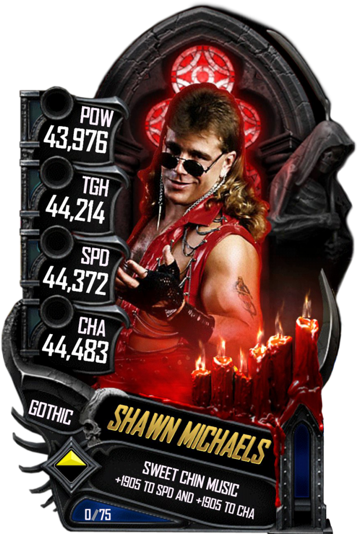 Shawnmichaels S5 22 Gothic - Wwe Supercard (733x1158), Png Download