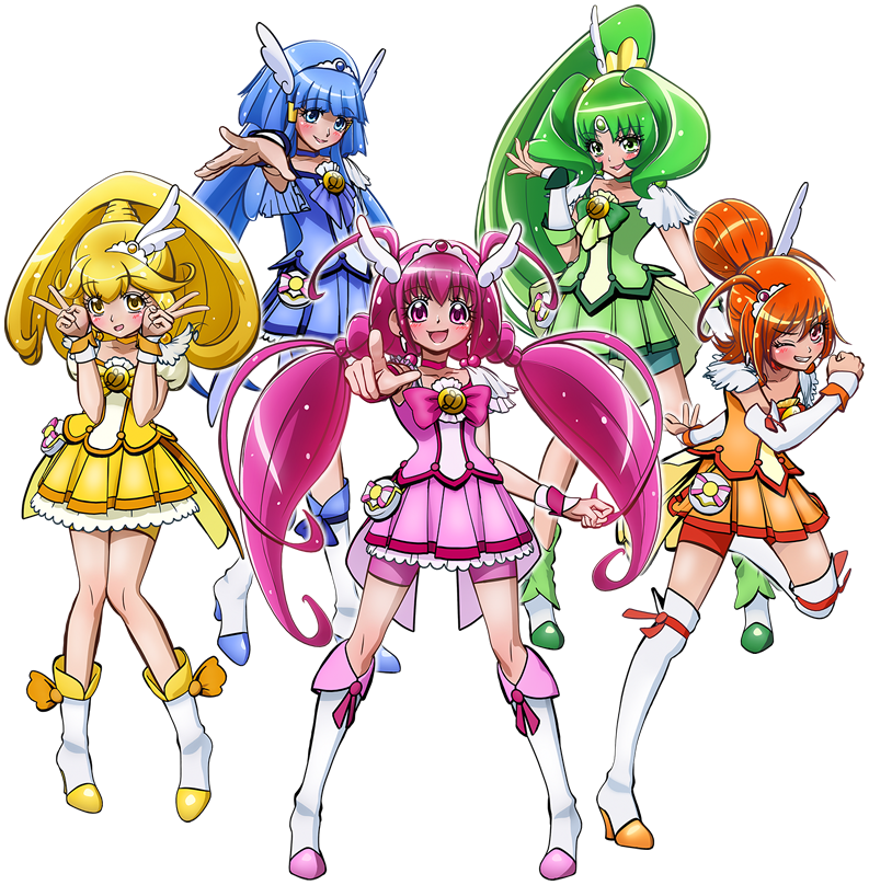 Precure All Stars Smile Precure Pose - Eiga Hugtto Precure ♡ Futari Wa Precure All Stars Memories (793x808), Png Download
