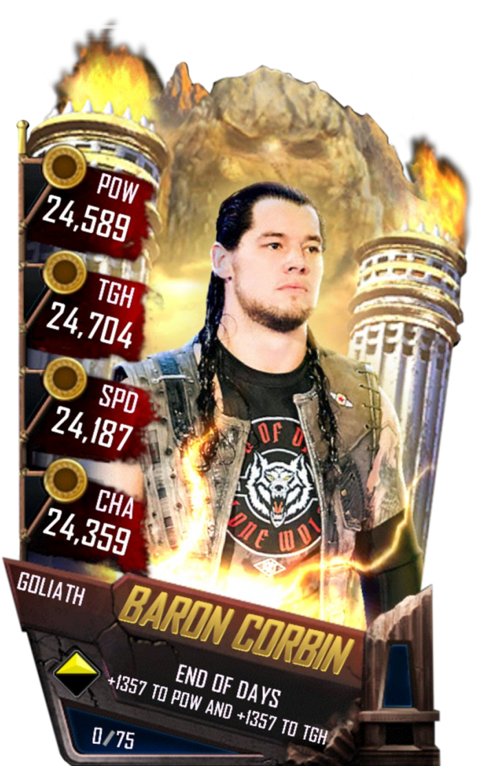 Baroncorbin S4 20 Goliath - Wwe Supercard Goliath Cards (733x1158), Png Download