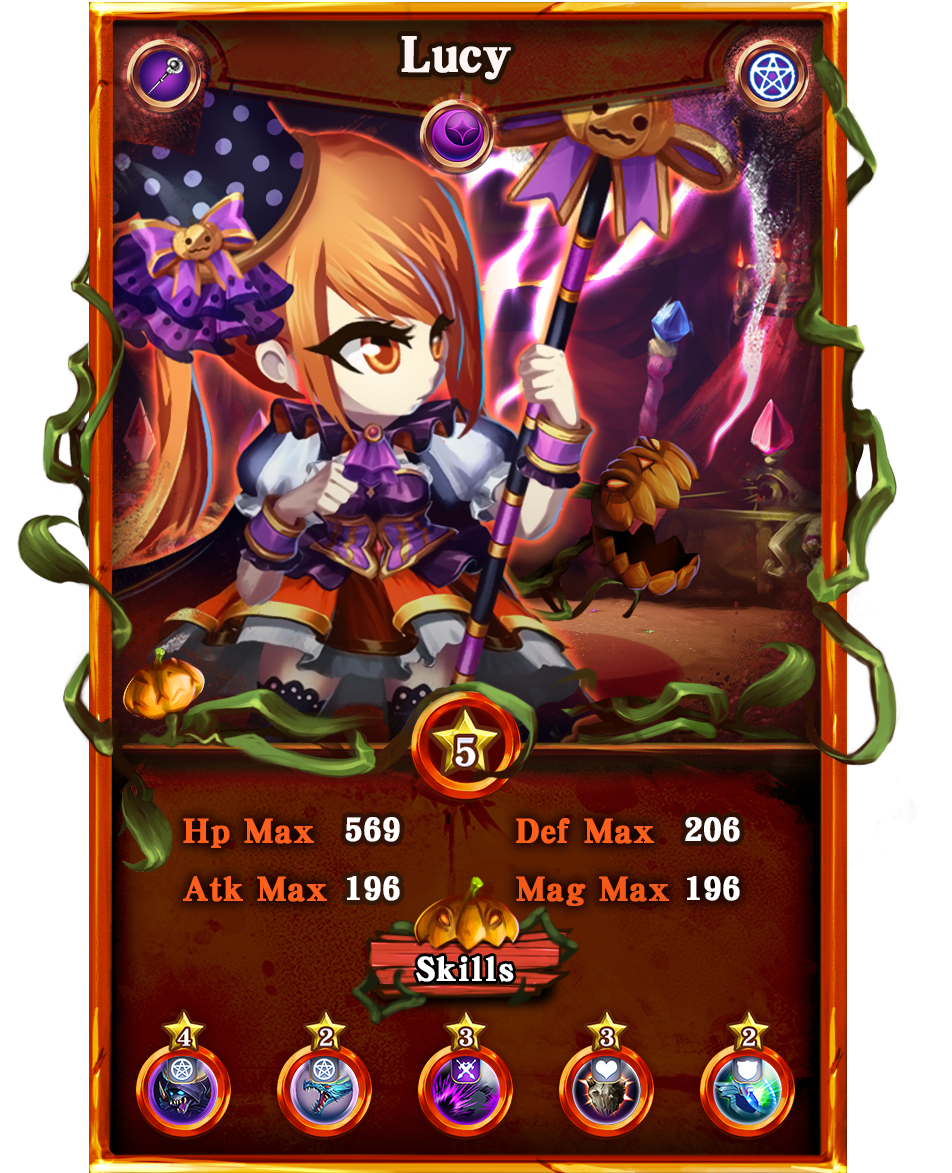 Every Summon Guarantees You A 3☆ “halloween” Lucy Or - Cartoon (967x1223), Png Download