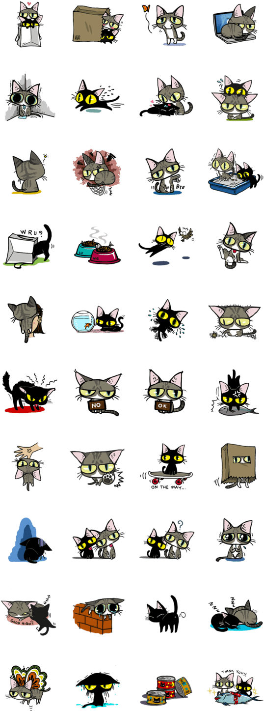 Download Px Cat Emoji Cat Reference Kawaii Cat Cute Stickers Line スタンプ 2ch Png Image With No Background Pngkey Com