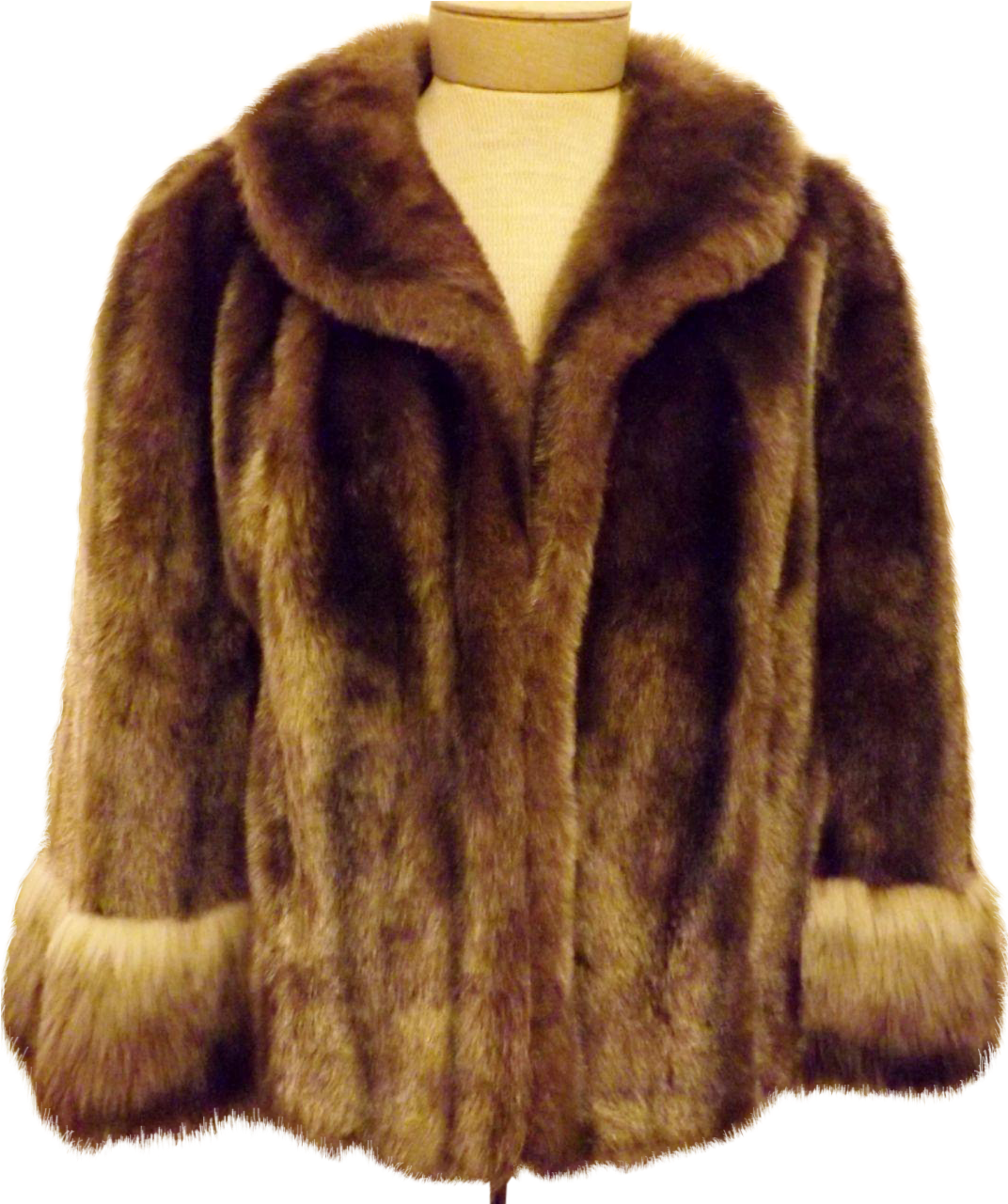 Vintage Faux Fox Fur Jacket Or Coat Regina Glenera - Fur Clothing (1280x1280), Png Download
