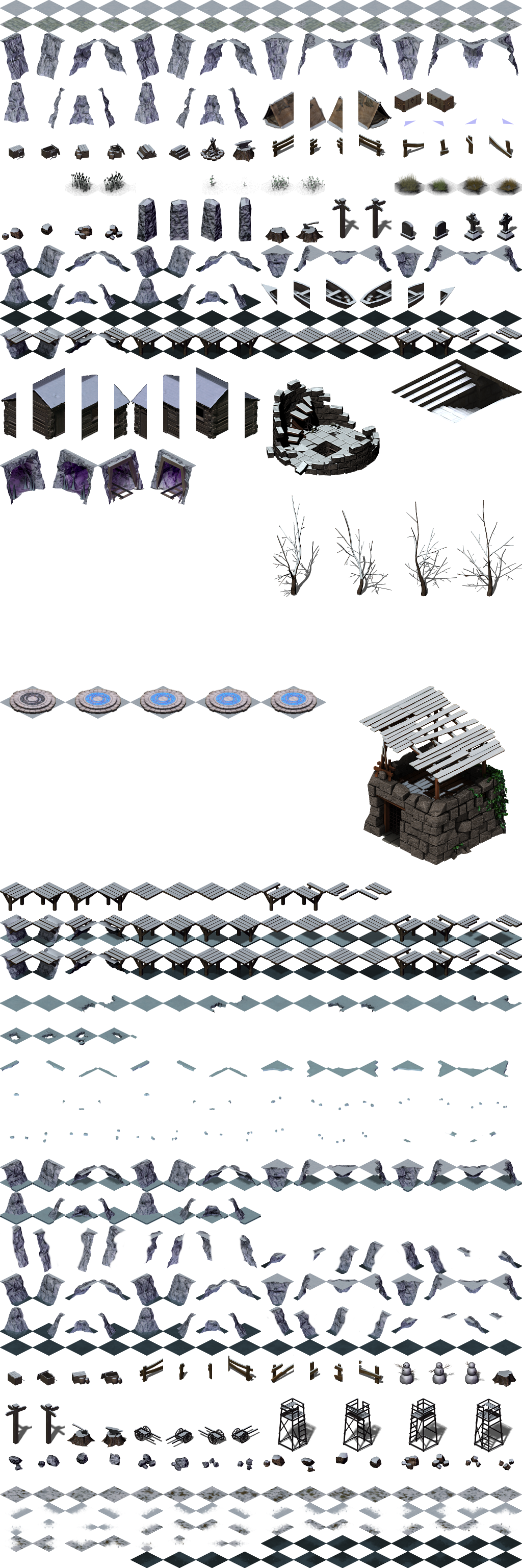 Snowplains Tileset Final - House (1024x3072), Png Download