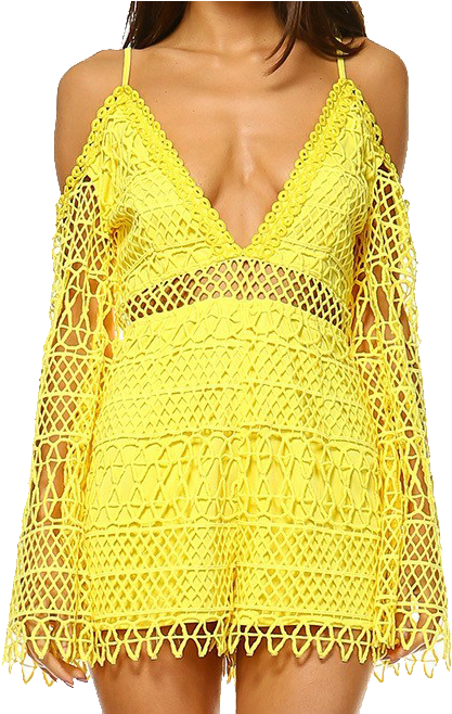 Baby Doll Romper - Crochet (600x657), Png Download