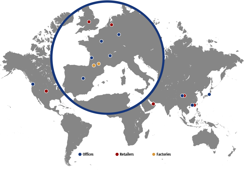 International Presence - White Black Background World Map Outline (800x571), Png Download