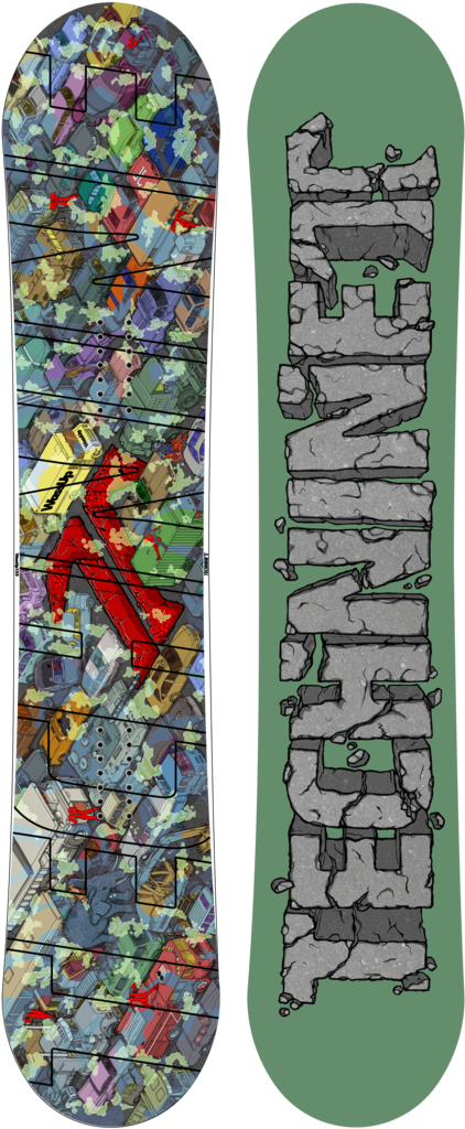 Wassup Rocker Snowboard F18 (434x1023), Png Download
