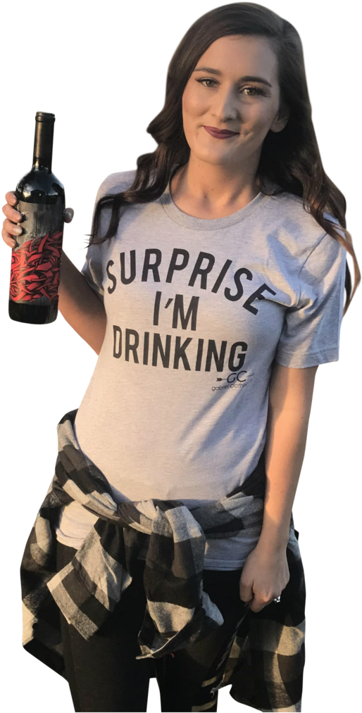 Surprise I'm Drinking Tee - Gabriel Clothing Company (740x1065), Png Download