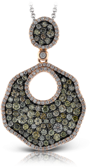 Zp483 Pendant - Gold (760x800), Png Download