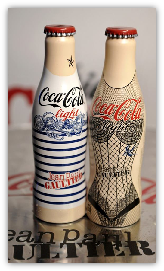 Coca-cola Light Vestida Por Jean Paul Gaultier (554x907), Png Download