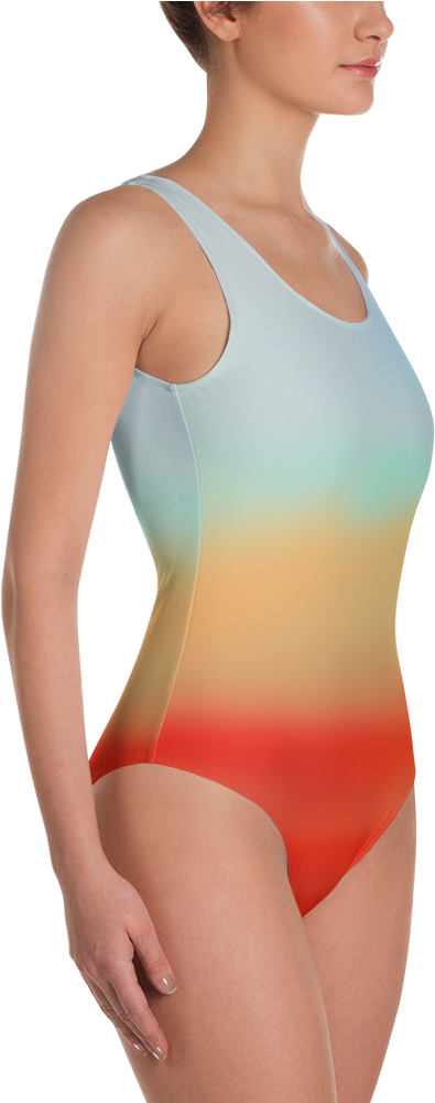 Sunrise One-piece Swimsuit - One-piece Swimsuit (1000x1000), Png Download