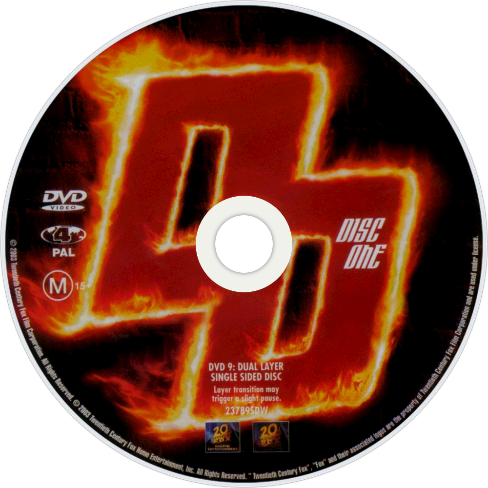 Daredevil Dvd Disc Image - Dvd (1000x1000), Png Download