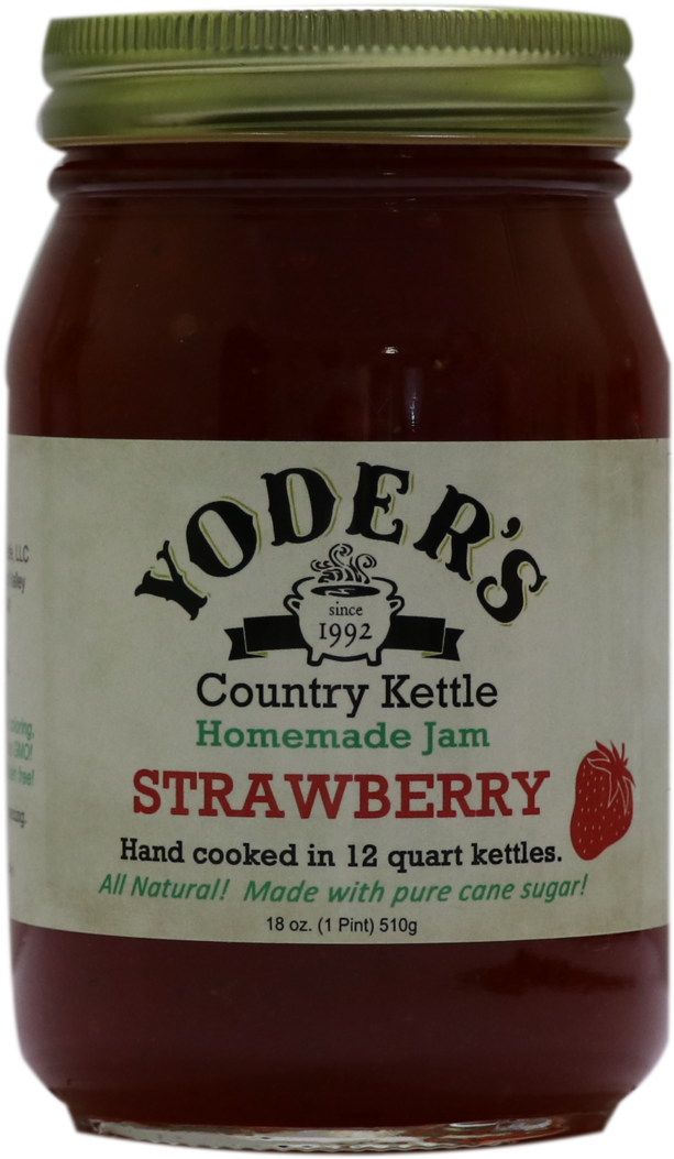 18oz Yoder's Strawberry Jam - Jam (1060x1060), Png Download