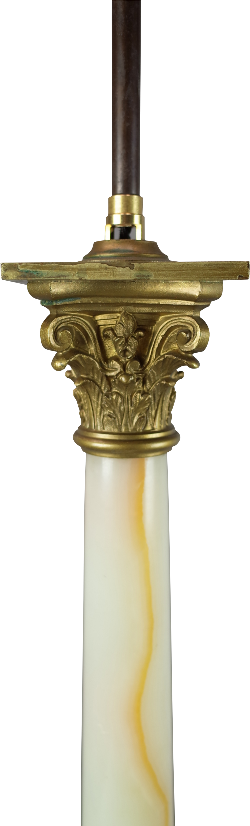 Onyx And Ormolu Corinthian Column Lamp - Column (1024x2695), Png Download
