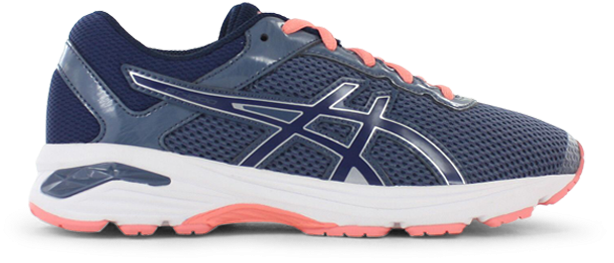 Asics Gt-1000 6 Gs Kids Smoke Blue Begonia Pink - Shoe (685x478), Png Download