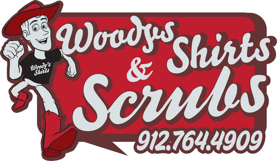 Woody's Shirts & Scrubs Statesboro Ga (1099x641), Png Download