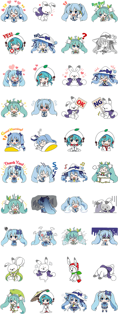 Hatsune Miku Snow Miku Collection (420x1121), Png Download