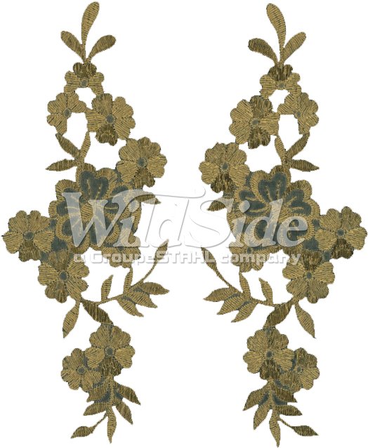 18k Gold Flower Scroll - Earrings (675x675), Png Download