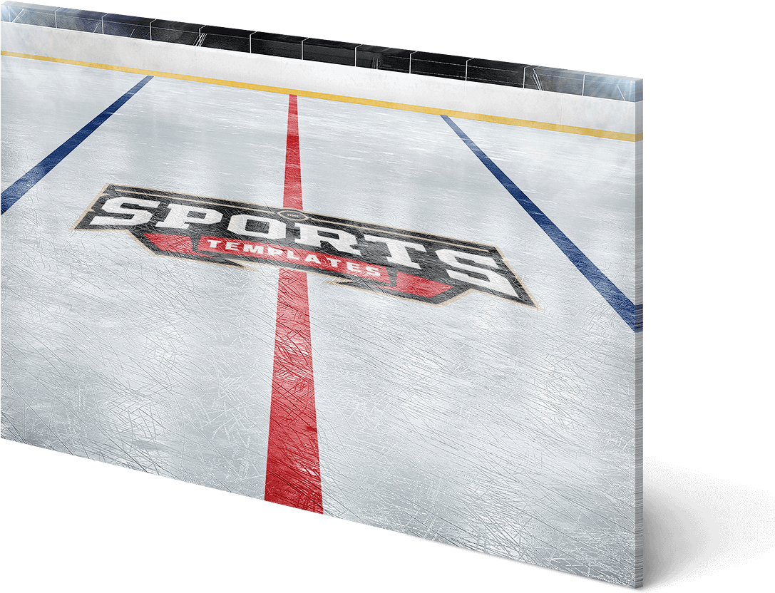 Present Logos On A Hockey Rink - Mockup (1200x847), Png Download