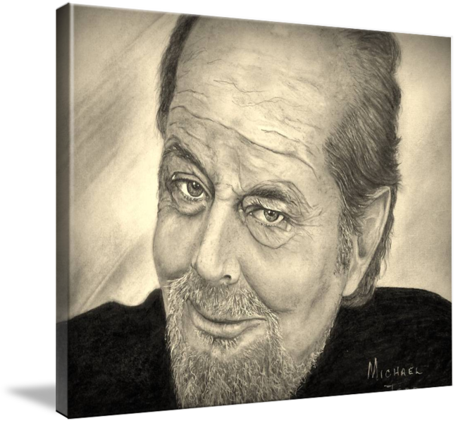 Pencil Drawing Of Celebrity Jack Nicholson Face - Drawing (650x600), Png Download