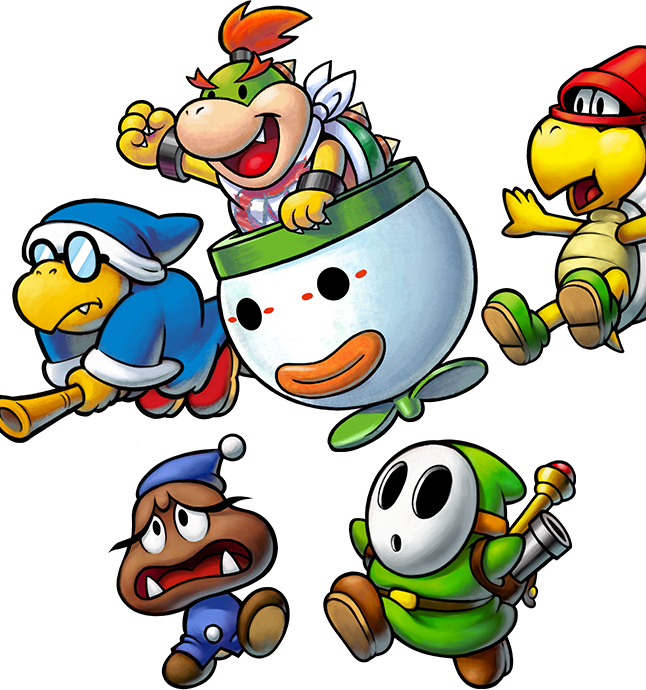 Is Leading An Army Now, So You'd Better Go Along With - Mario & Luigi Bowser's Inside Story Bowser Jr S (646x690), Png Download