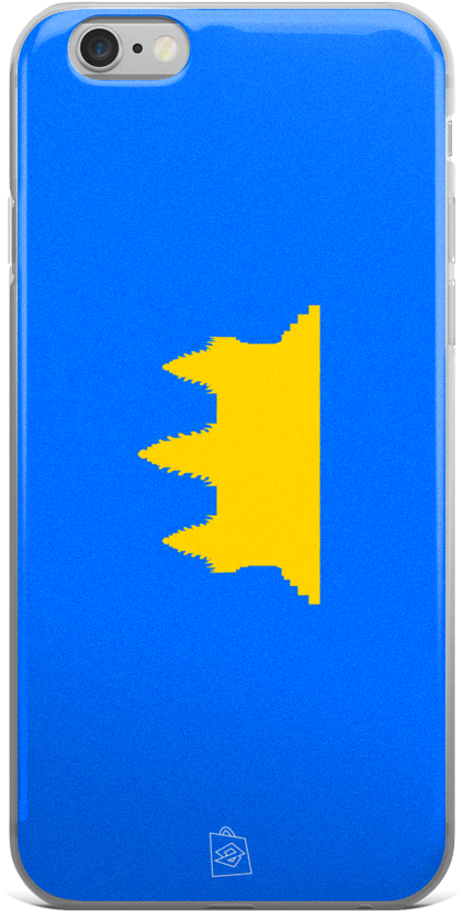 Iphone 6/6s, 6/6s Plus Case Gold Angkor Wat On Blue - Flag Of Cambodia (1000x1000), Png Download