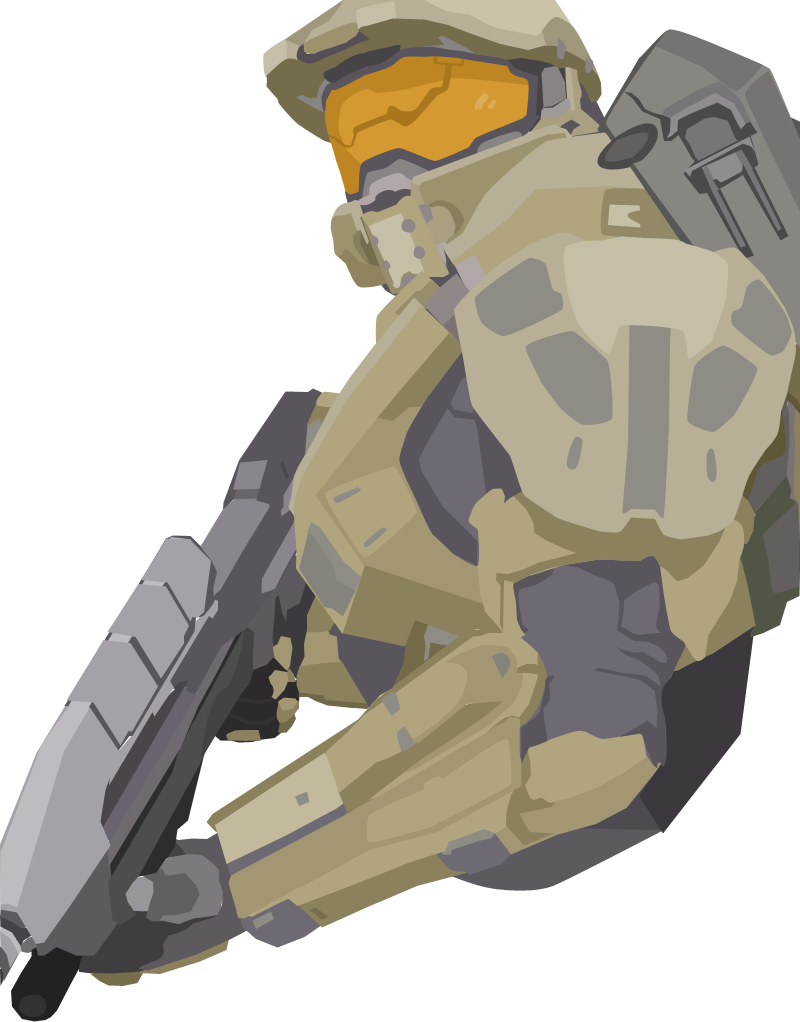 4 Master Chief Vector - Halo Master Chief Vector (800x1022), Png Download