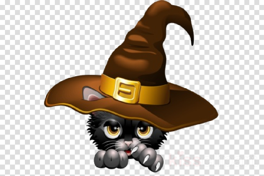 Halloween Cartoon Black Cat Clipart Kitten Cat Clip (900x600), Png Download