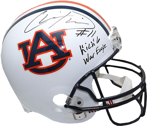 Chris Davis Autographed Auburn Tigers Replica Helmet - Auburn Football (600x590), Png Download