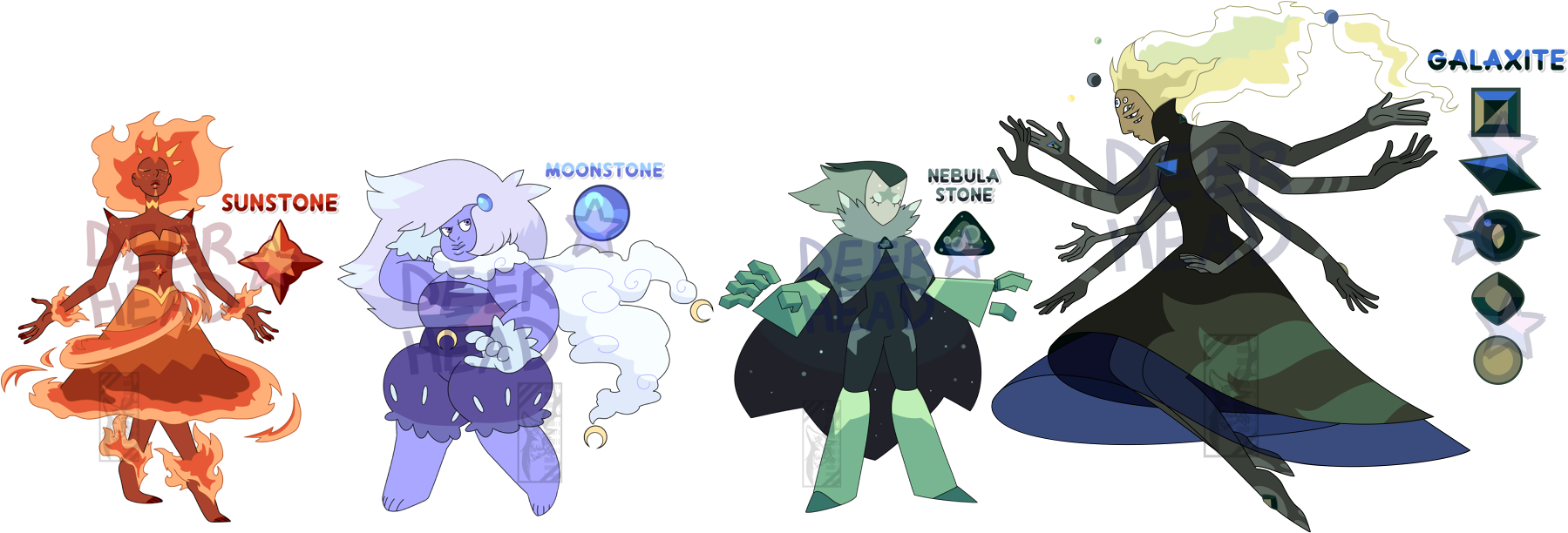Space Themed Gem Adopt Auction By Deer-head (1825x652), Png Download