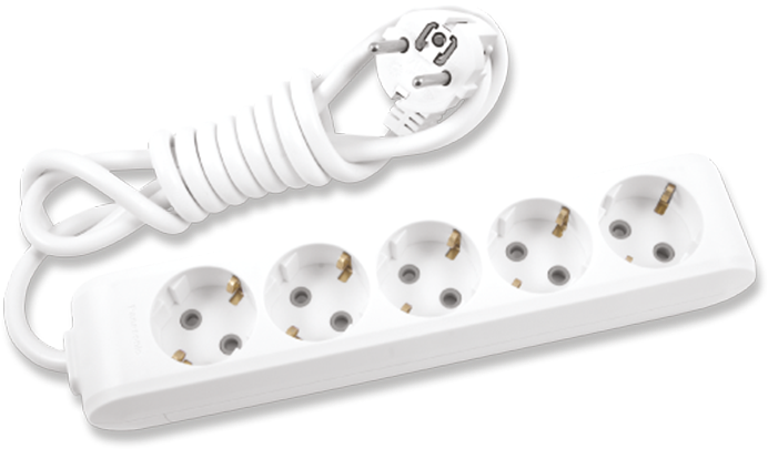 Extension Power Cord - Panasonic 3-fach Steckdosenleiste 1,5m W Wltb04312wh-eu1 (800x409), Png Download