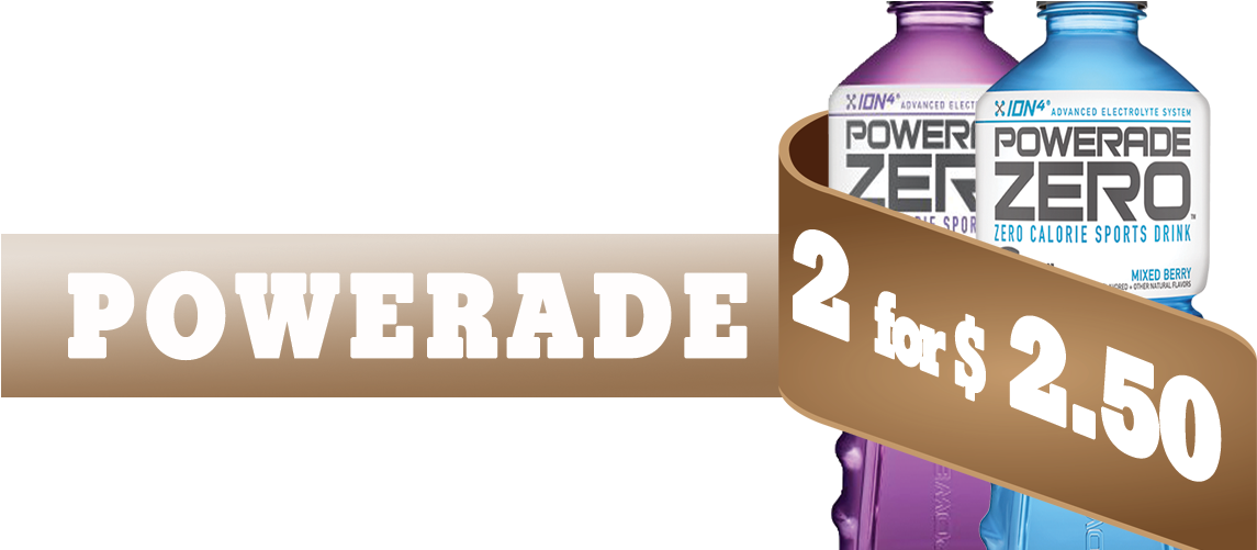 Lottery - Powerade Zero Grape Sports Drink 32 Oz Plastic Bottles (1200x500), Png Download