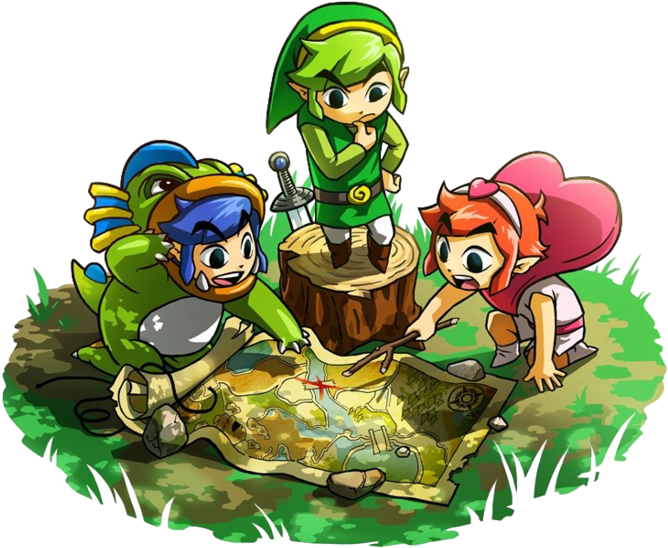 Local Multiplayer Is Required To Unlock Some Costumes - Zelda Tri Force Heroes (709x599), Png Download
